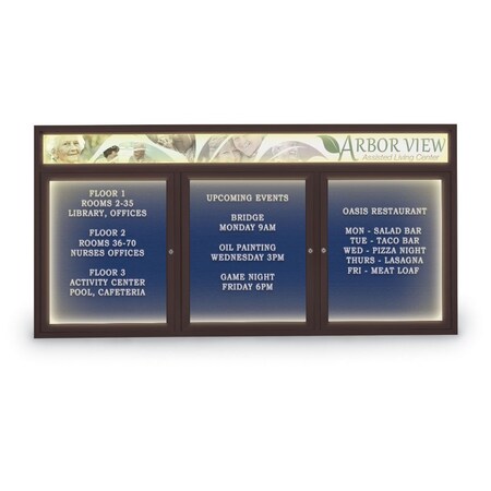United Visual Products Indoor Enclosed Combo Board, 42"x32", Gold Frame/Black & Apricot UVCB4232G-BLACK-APRICOT
